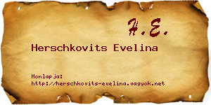 Herschkovits Evelina névjegykártya